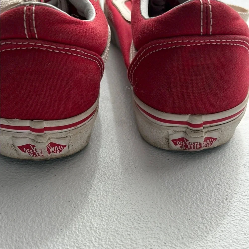 Vans women’s Red‎ Sneakers with White Details